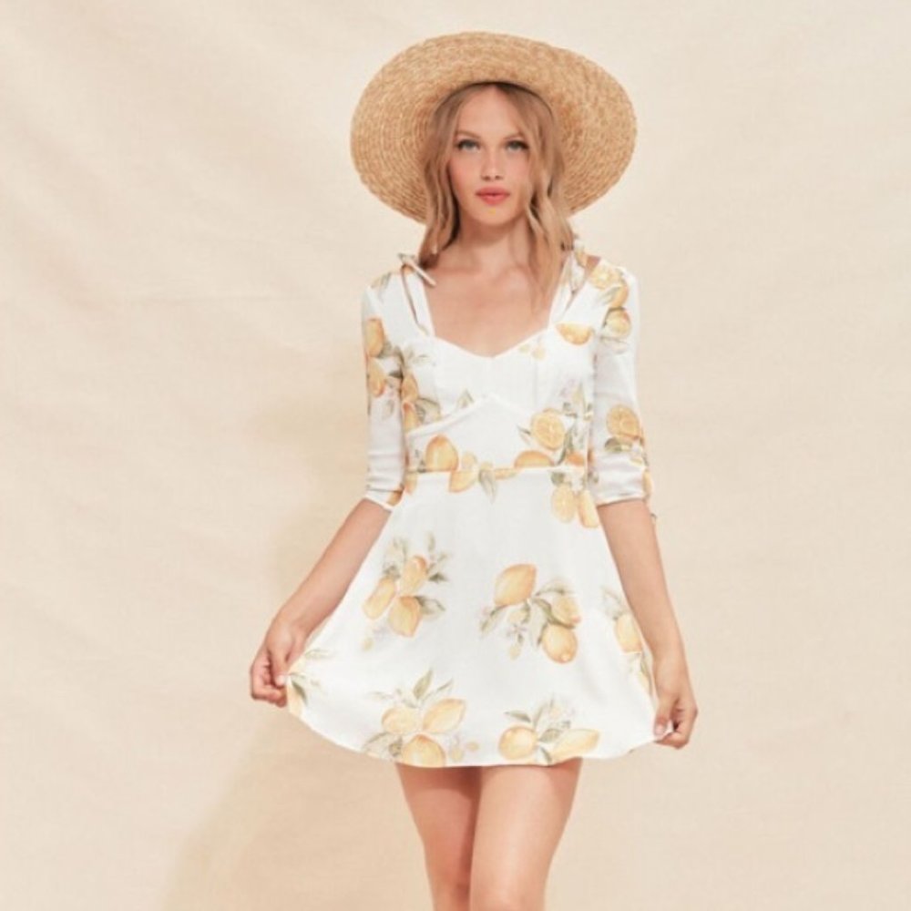 NWOT For Love and Lemons Limonada Mini Dress